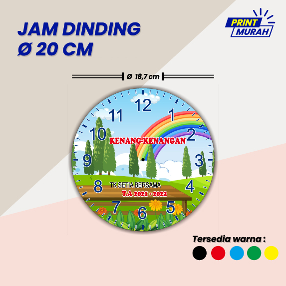 JAM DINDING DIAMETER 20 cm