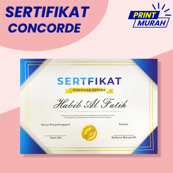 CETAK SERTIFIKAT CONCORDE