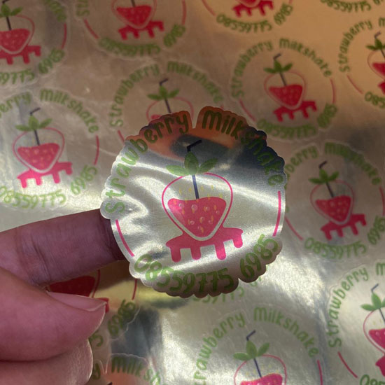 CETAK STICKER CAMEL METALIZED GOLD 