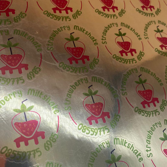 CETAK STICKER CAMEL METALIZED GOLD 